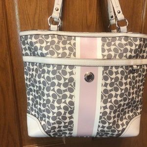 Coach Signature Chelsea Heritage Stripe Tote